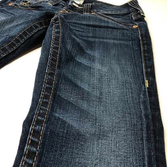 TRUE Religion Lexi 90s Low Rise Button Fly Slim Bootcut Blue Denim Jeans SIZE 25 - Picture 9 of 16
